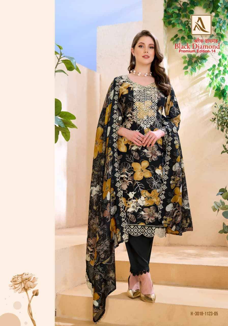 BLACK DIAMOND-14 1123 Series By Alok Pakistani Stylish Beautiful Colourful Printed & Embroidered Party Wear & Occasional Wear Pure cotton Dresses At Wholesale Price